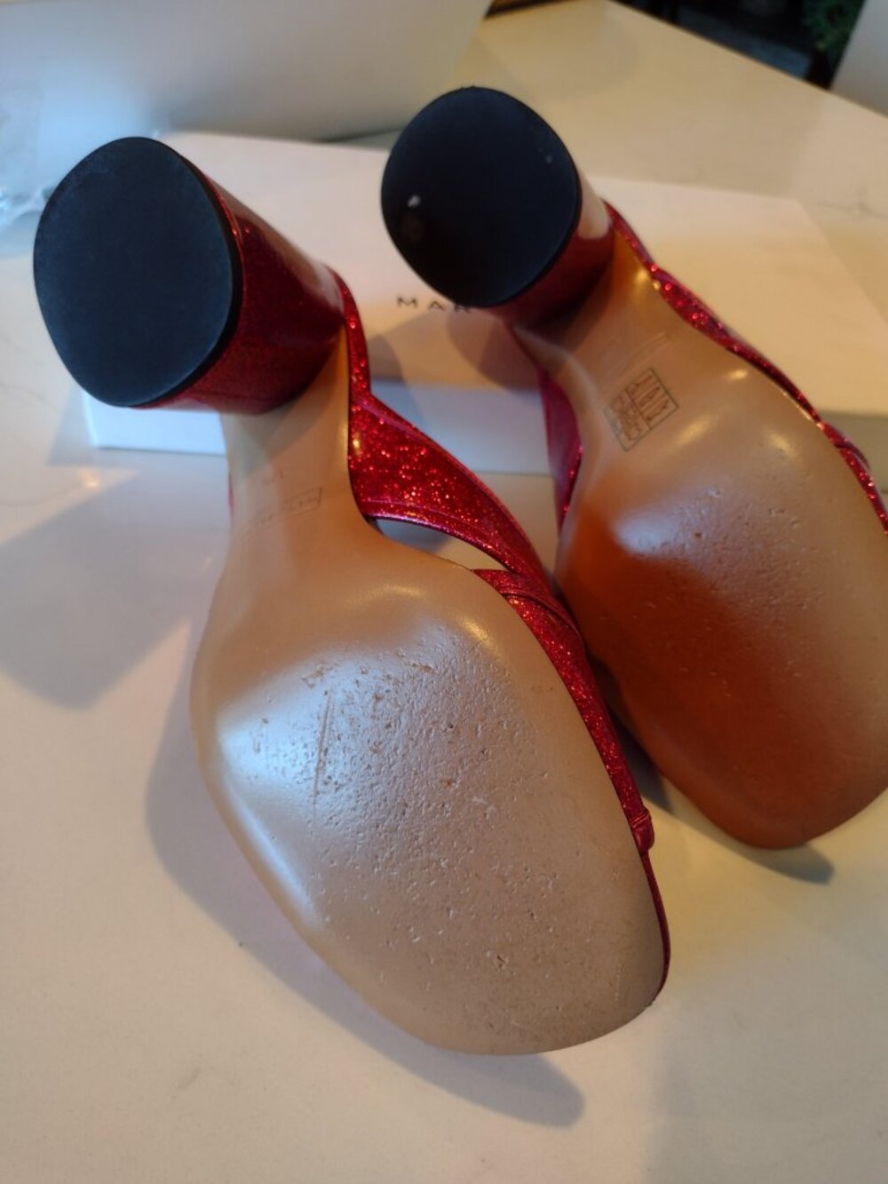 Marc Jacobs - Leather Pink Glitter Mule - Picture 3 of 4